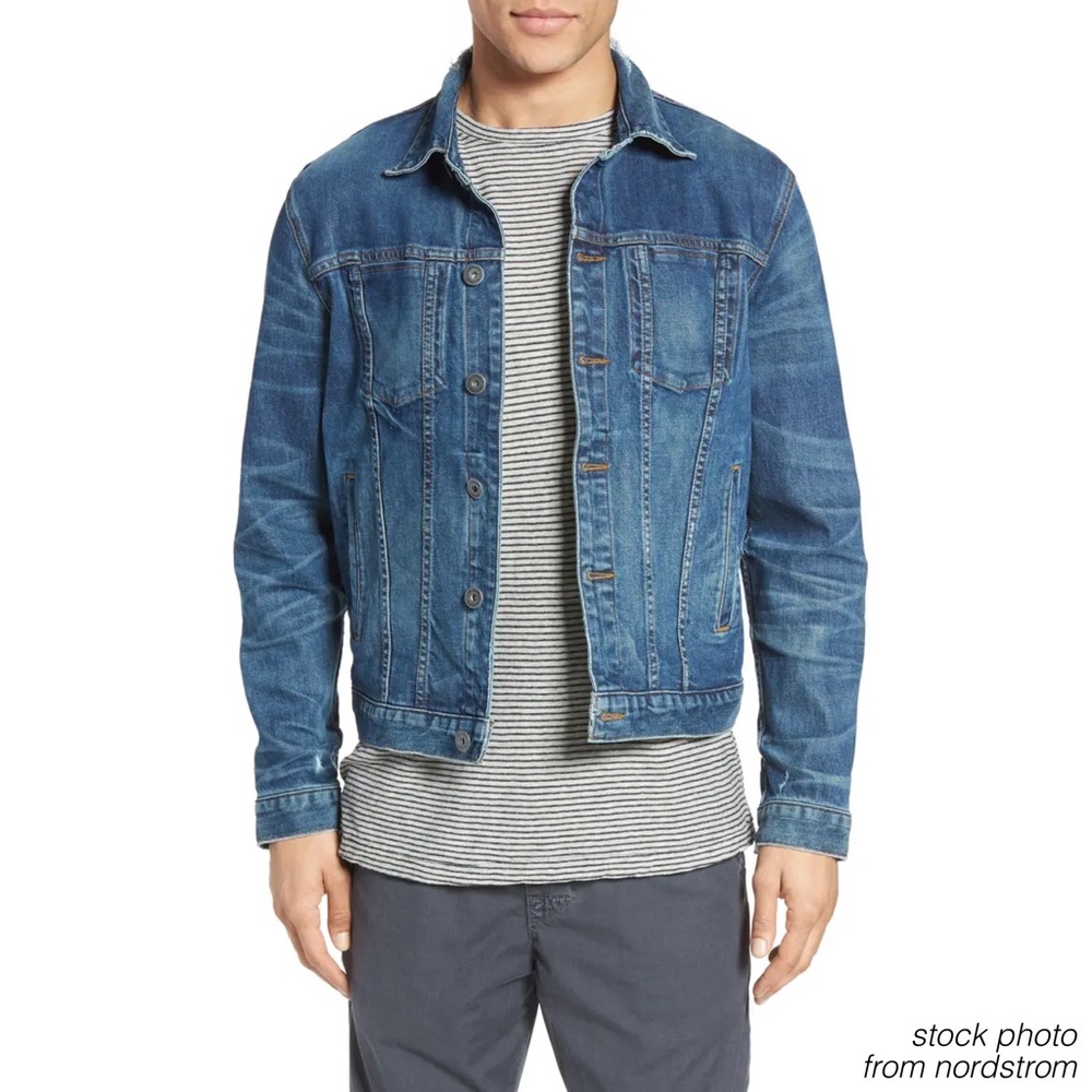 Hudson Jeans: Broc Denim Jacket w Zippers Blue Med